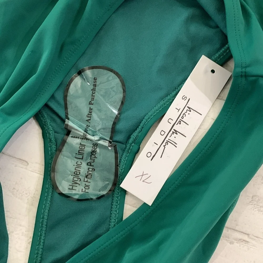 Nicole Miller Emerald Green Bikini Bottom NWT Size Large